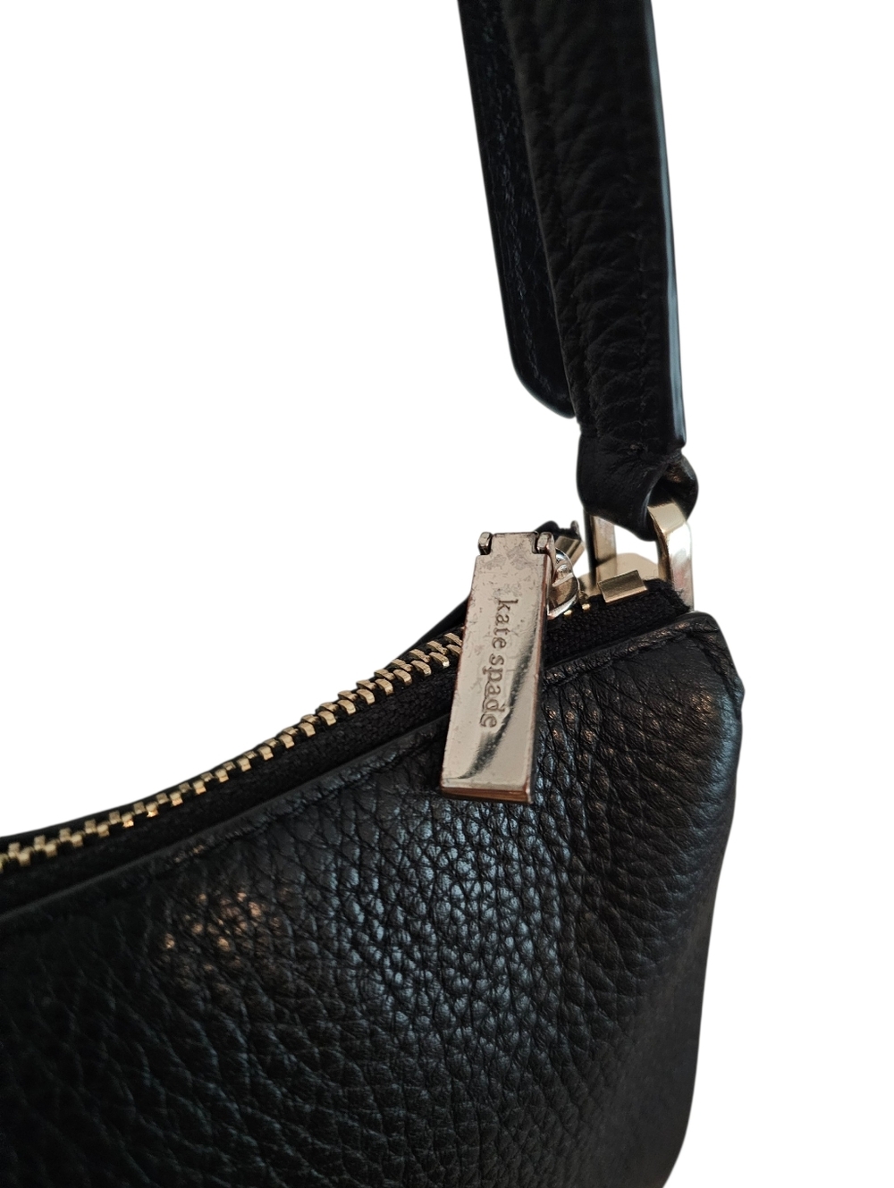 **SOLD** Pebbled Black Leather Kate Spade Jackson Triple Gusset Crossbody Bag - Picture 7 of 16